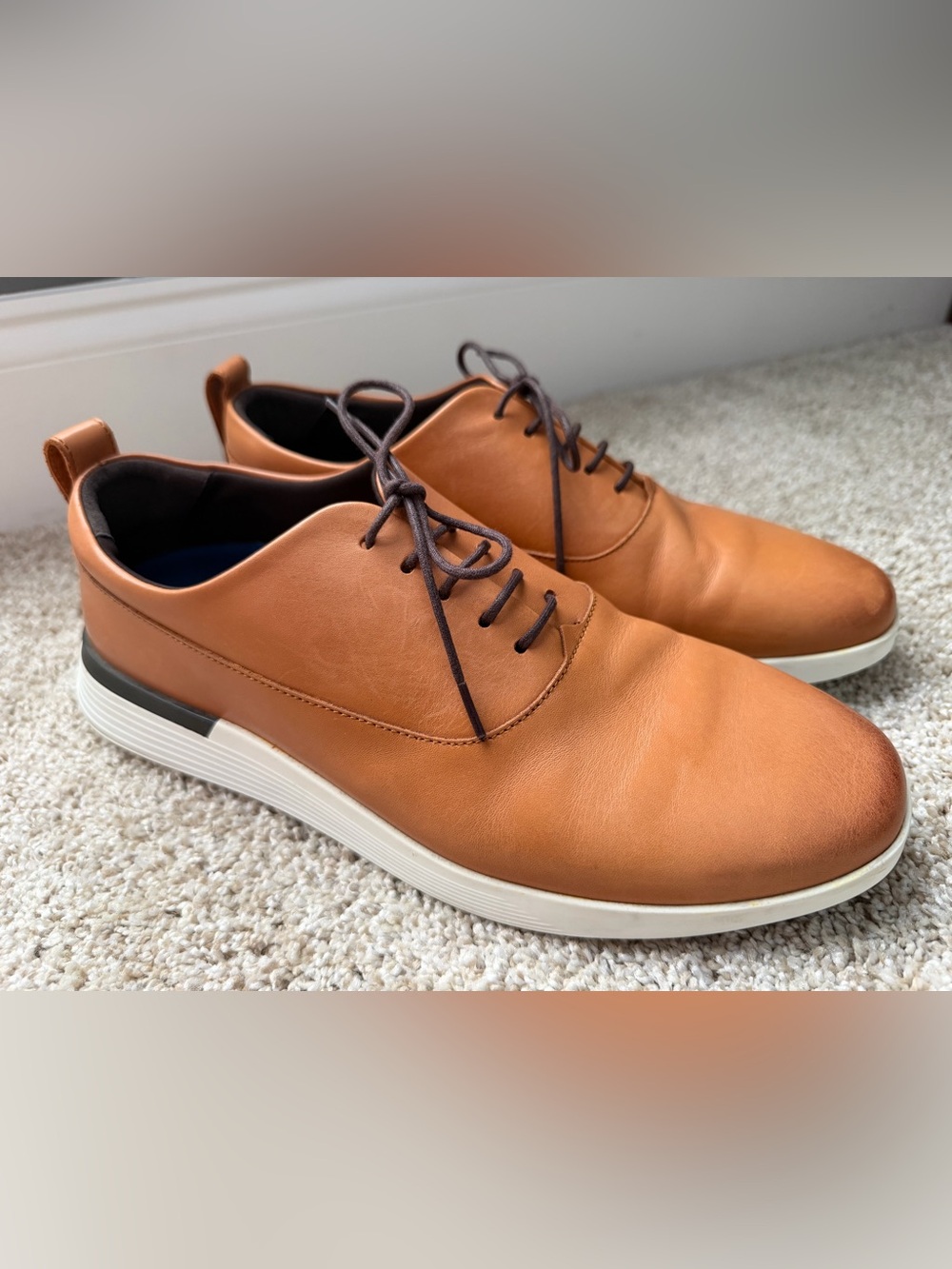 Wolf & Shepherd Crossover Longwing Leather Honey White Shoes Men’s Size 9M Dress